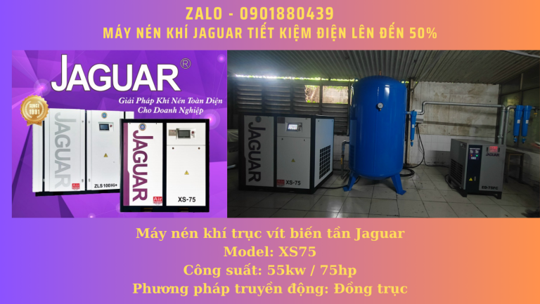 MÁY NÉN KHÍ JAGUAR PHỤC VỤ NHÀ MÁY MAY CẦN THƠ
